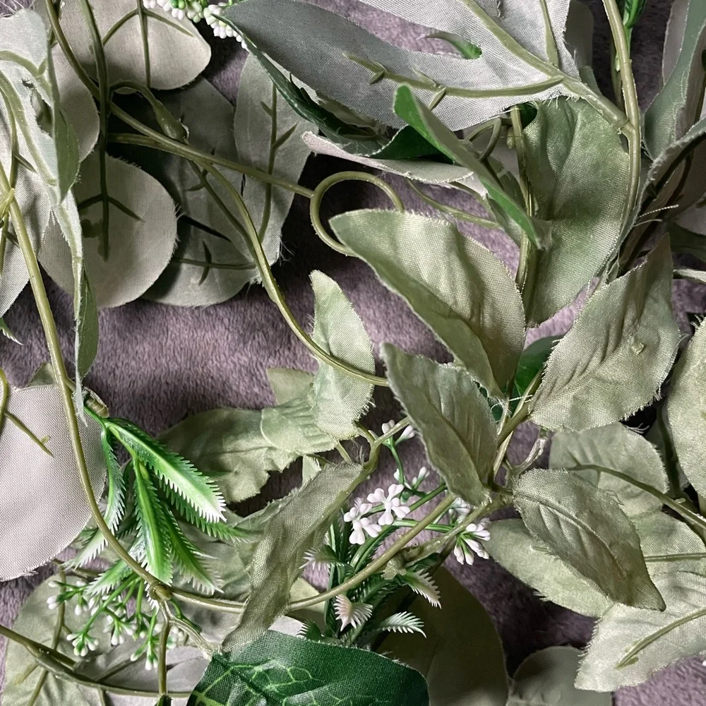 NWOT 2pk - Faux Floral Crafting Vines & Leaves - 9ft Each - Spring Wreath Making